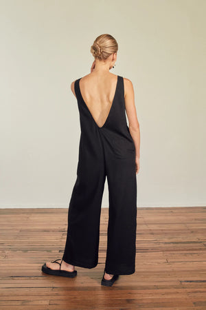 Black wide leg sales jumpsuit australia